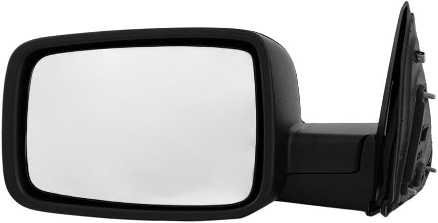 KarParts360 For Dodge Ram 1500/2500 2009 2010 Door Mirror Driver Side | Non-Towing | Manual Adjust | Non-Heated | Manual Folding | Textured Black | Replacement For CH1320308 | 55372069AH, 55372069AF