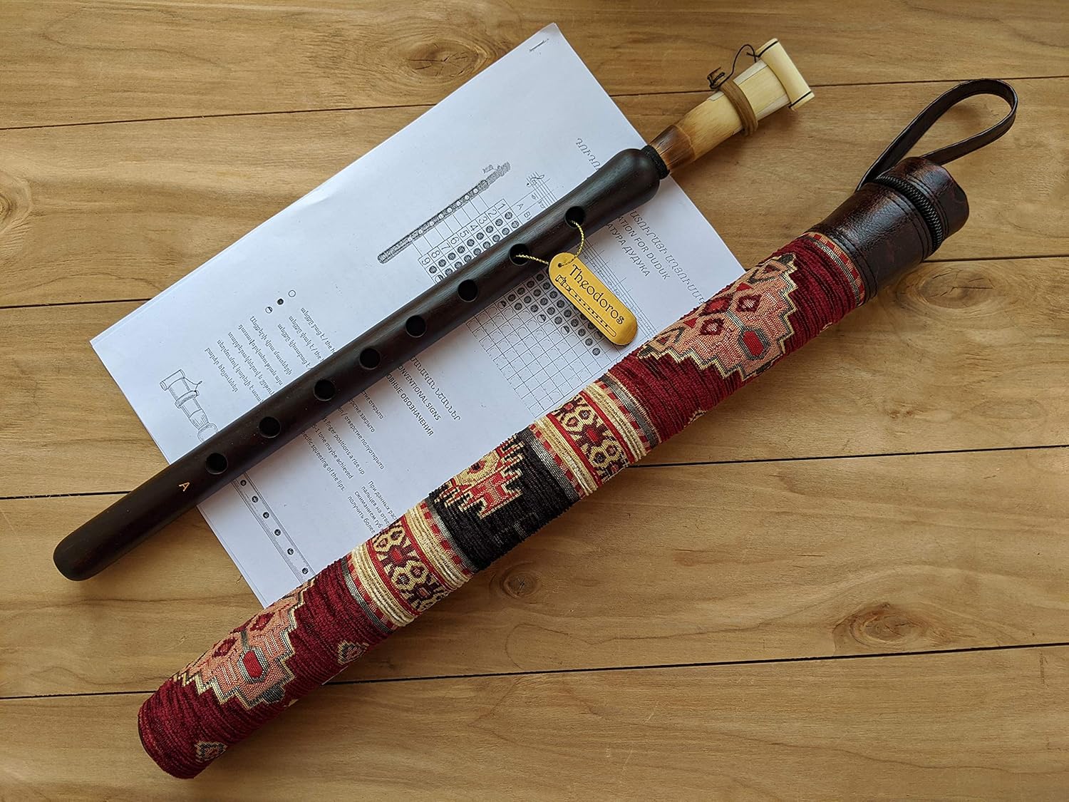 ARMENIAN DUDUK PRO from Apricot Wood, Professional Reed, National Leather Case, Playing Instruction, Armenian Handmade Woodwind Instrument