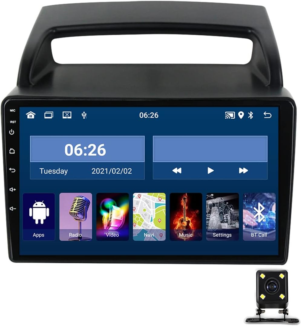 Android 10.0 Car Stereo 9 Inch Touch Screen FM Car Radio Bluetooth Car Audio MP5 Player for KIA Carnival VQ 2006-2014 with Backup Camera, GPS Navigation, Carplay, 4G, WiFi, SWC