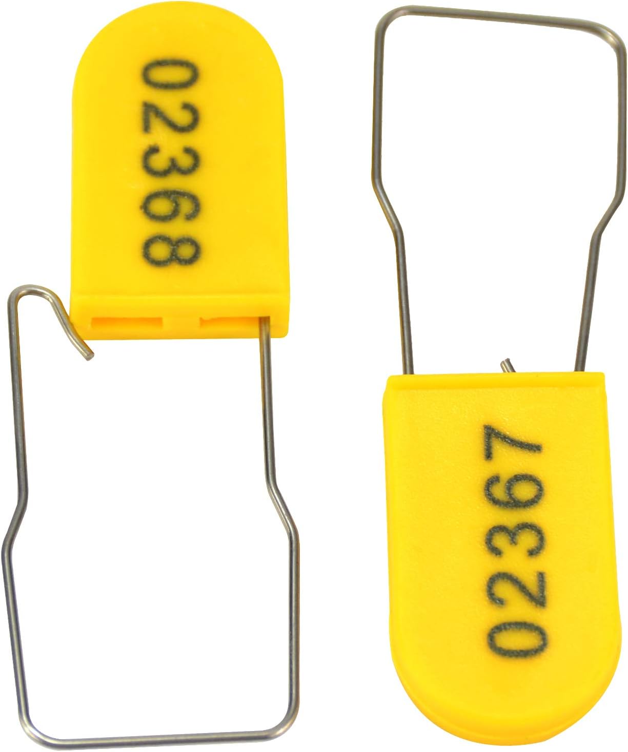 Plastic Wire Padlocks Numbered Security Seal Plastic Padlock Electric Meter Seals Disposable Anti-Tamper Locks (Yellow, 1000 PCS)
