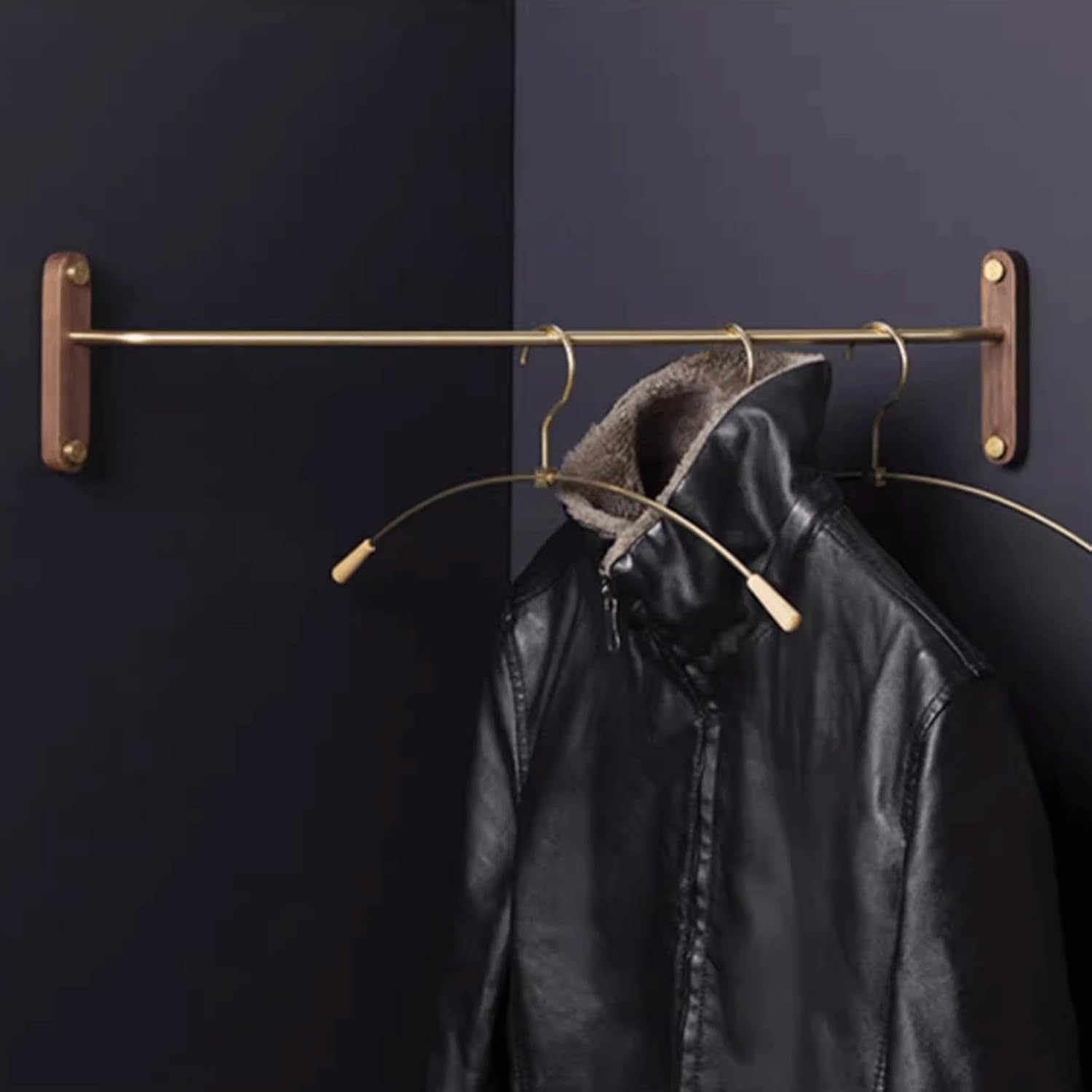 Corner Clothes Rails Rod Clothing Rack Wall Mounted Towel Bar Coat Hanger Garment Rack Clothing Storage Rack for Clothes Closet Organizer