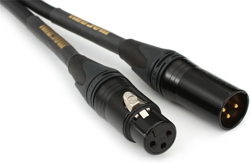 Mogami GOLD-AES-06 Digital/Analog Microphone Patch Cable, Gold 3-Pin XLR-F to XLR-M, 6 ft.