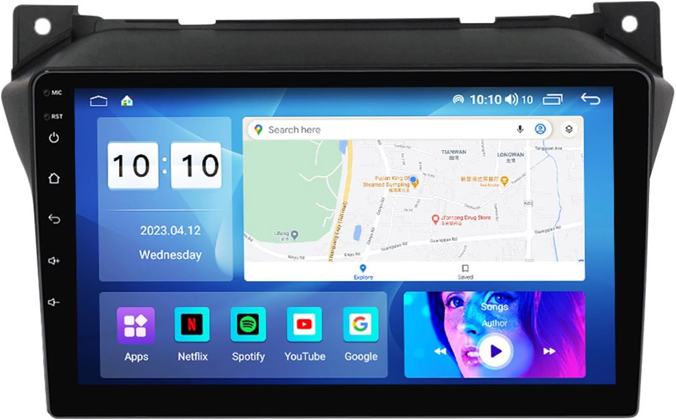 9 Inch Car Stereo for Suzuki Alto 2009-2016 Android 12 Support Bluetooth/GPS/Carplay/Android Auto/DSP/WiFi/OBDII with Rear View Camera