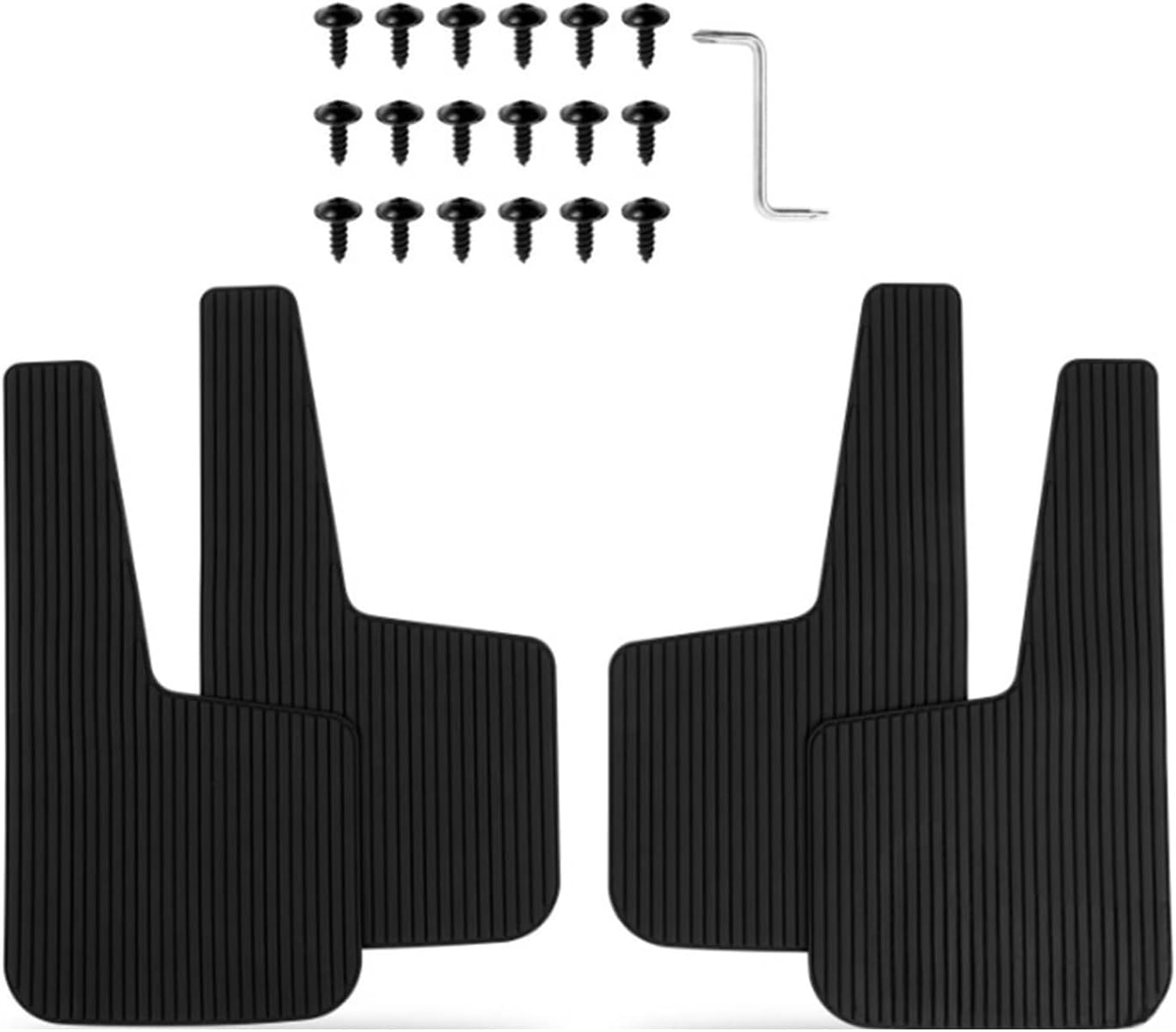 4pcs Car Mudguard Front Rear Wheels Mud Flaps PP Splash Guards Compatible for SUV Off-Road Truck Auto Accessories