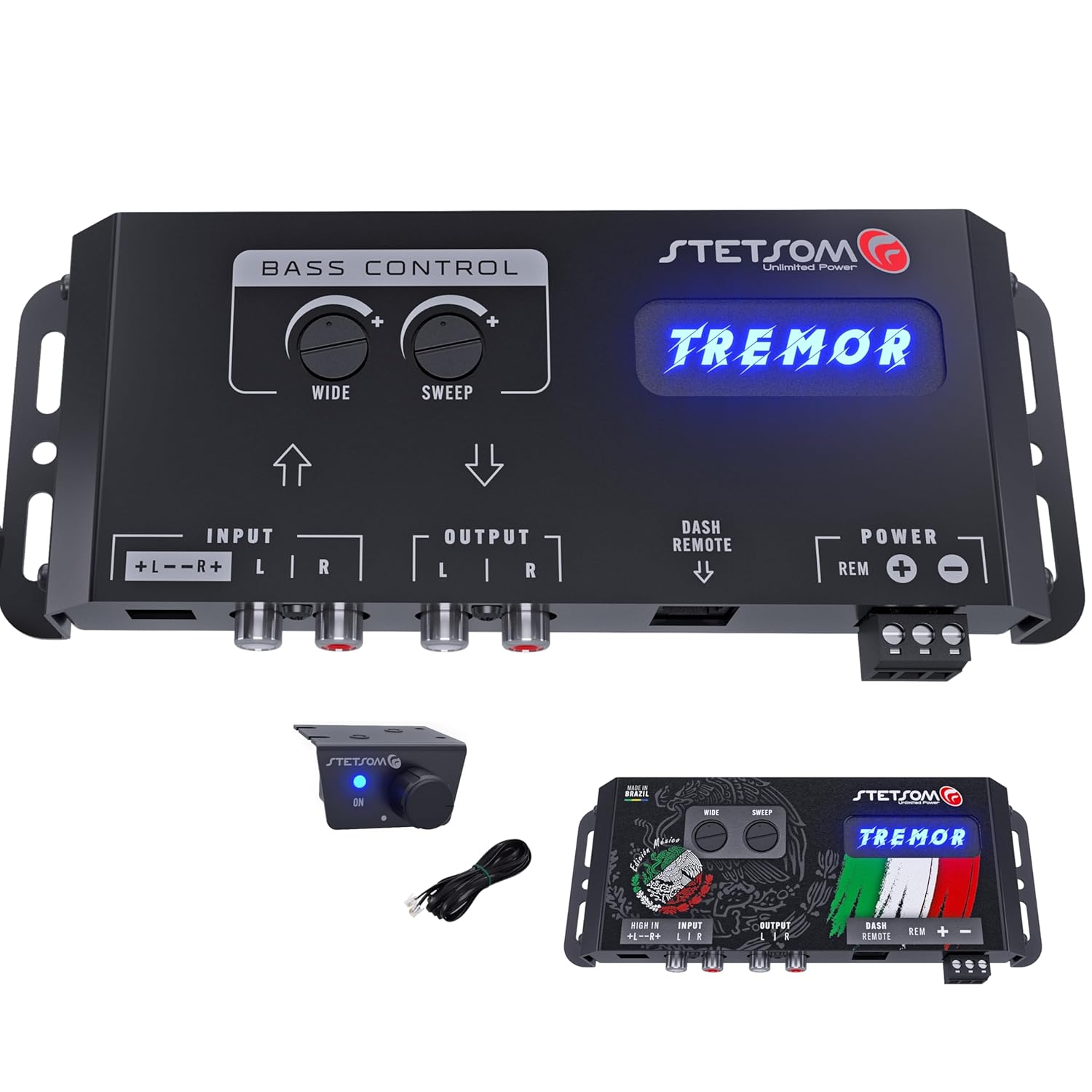 Stetsom Tremor Bass Restoration Processor, Car Audio Bass Booster Expander with Remote (Mexico Sticker Free)