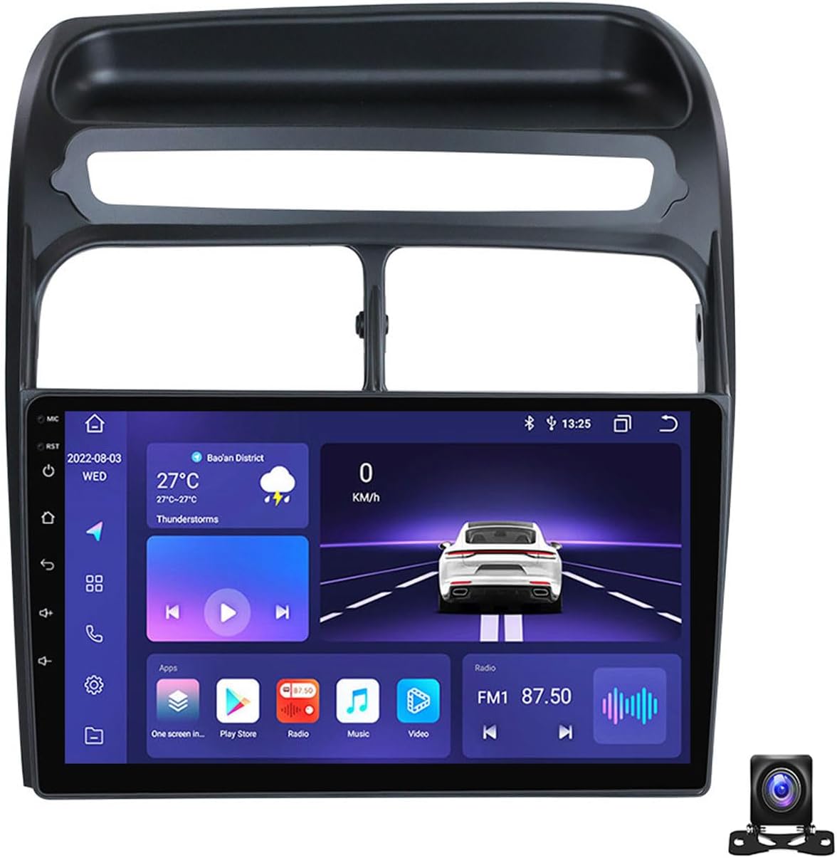 9 Inch Android 13 Car Radio Compatible with Fiat Grande Punto Linea Bluetooth Car Stereo Compatible with Carplay Android Auto, Navigation, Steering Wheel Controls, Backup Camera,M800S 8G+256G