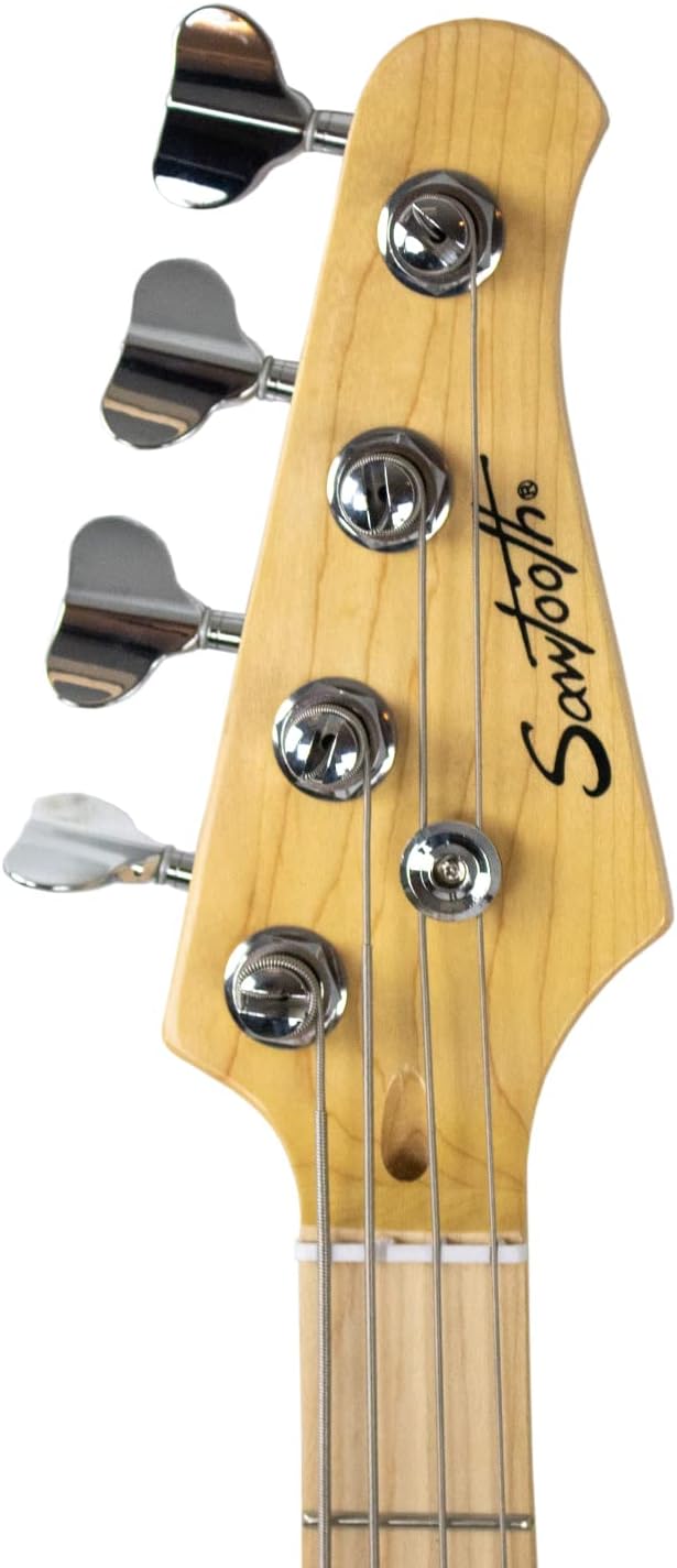 Sawtooth Americana Road Warrior Series Surf Green w Aluminum Pickguard Electric Bass Guitar