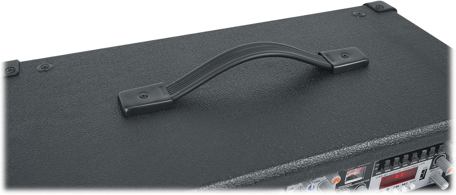 Rockville RPM47 1800w Powered 5 Channel Mixer Amplifier, 8 Ohm, Bluetooth, USB Interface, Digital Effects, 7-Band EQ, for Live Bands and Church Audio