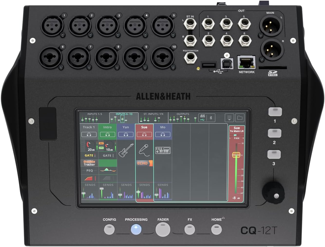 Allen & Heath CQ-12T Digital Mixer with 7