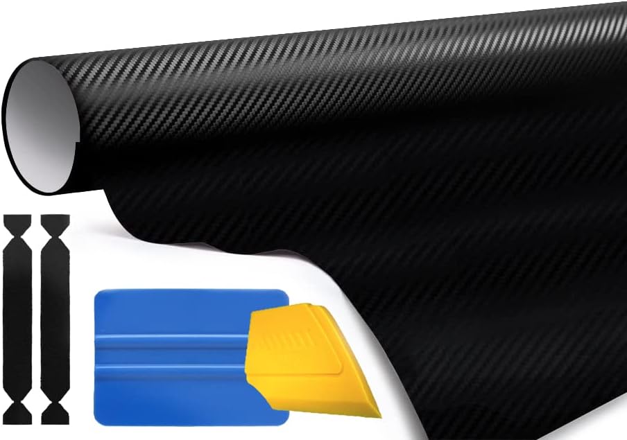 3M 1080 Carbon Fibre Black Air-Release Vinyl Wrap Roll Including Toolkit (3ft x 5ft)