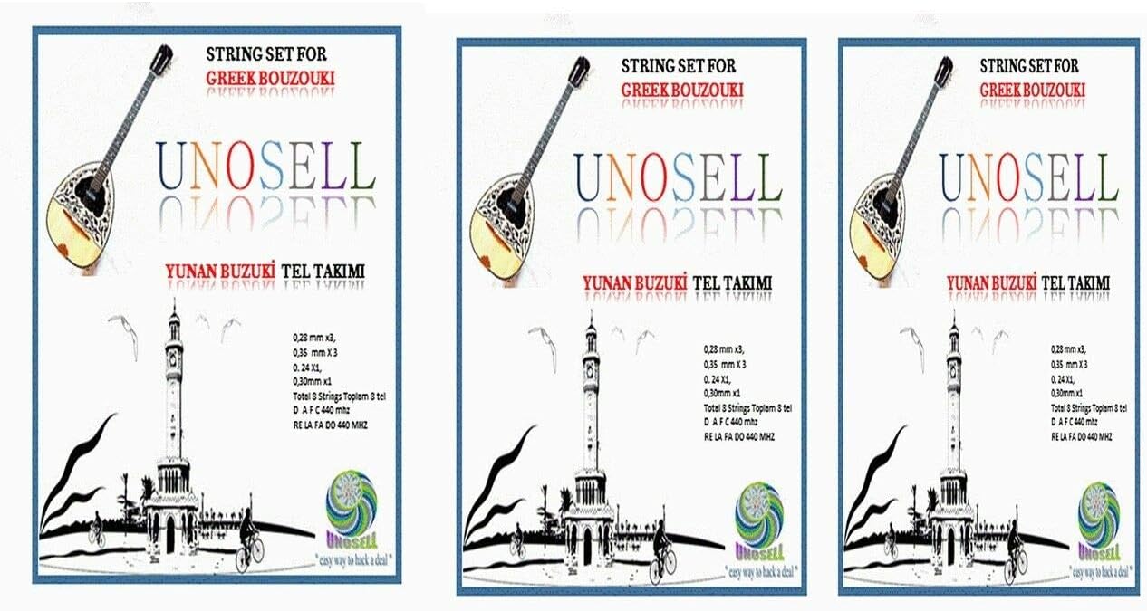 3 X String Set For Greek String Instrument Bouzouki