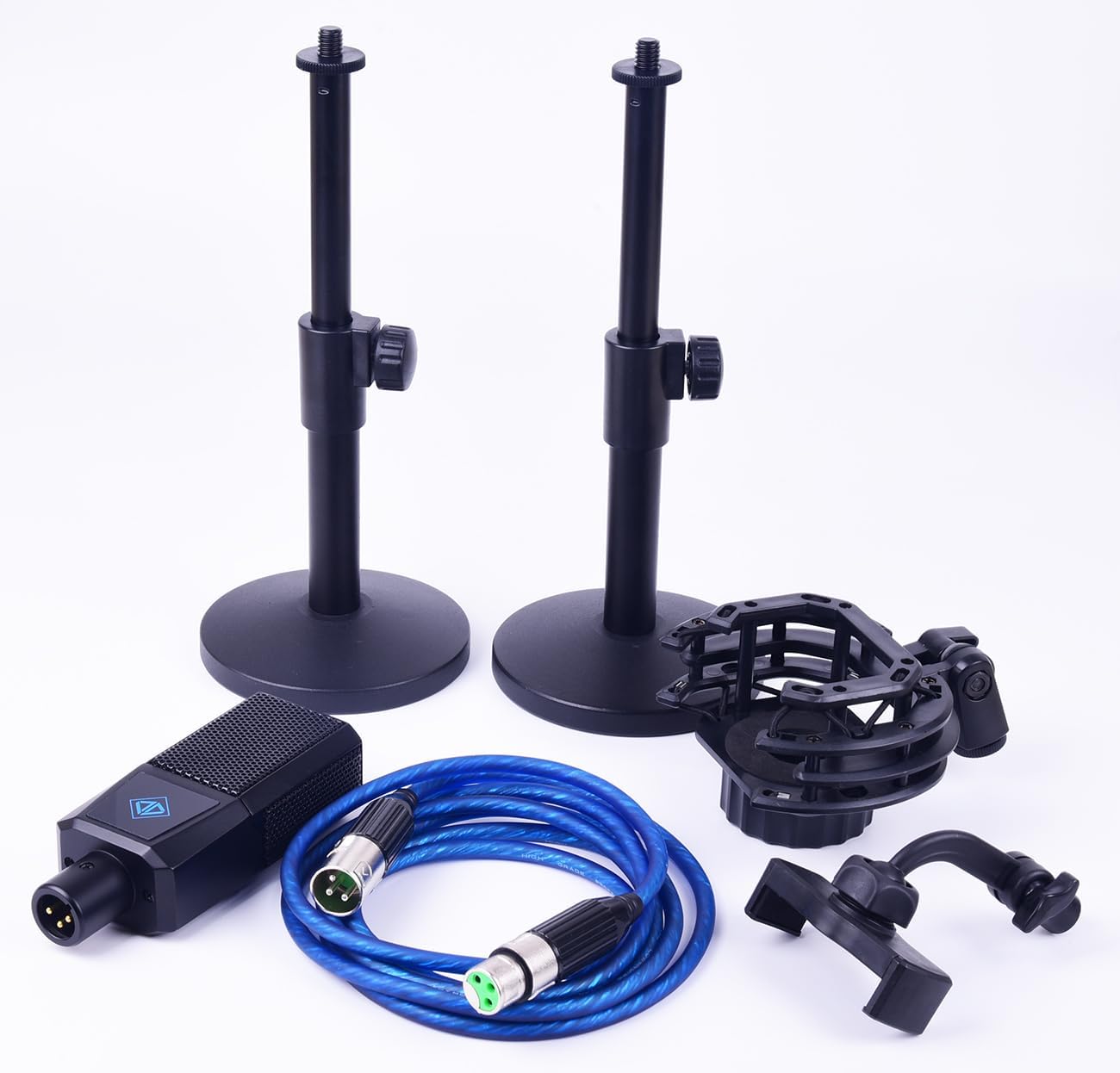 Audio Interface with DJ Mixer and Live Sound Card Portable ALL-IN-ONE Podcast Equipment Bundle Kit, Professional XLR Microphone