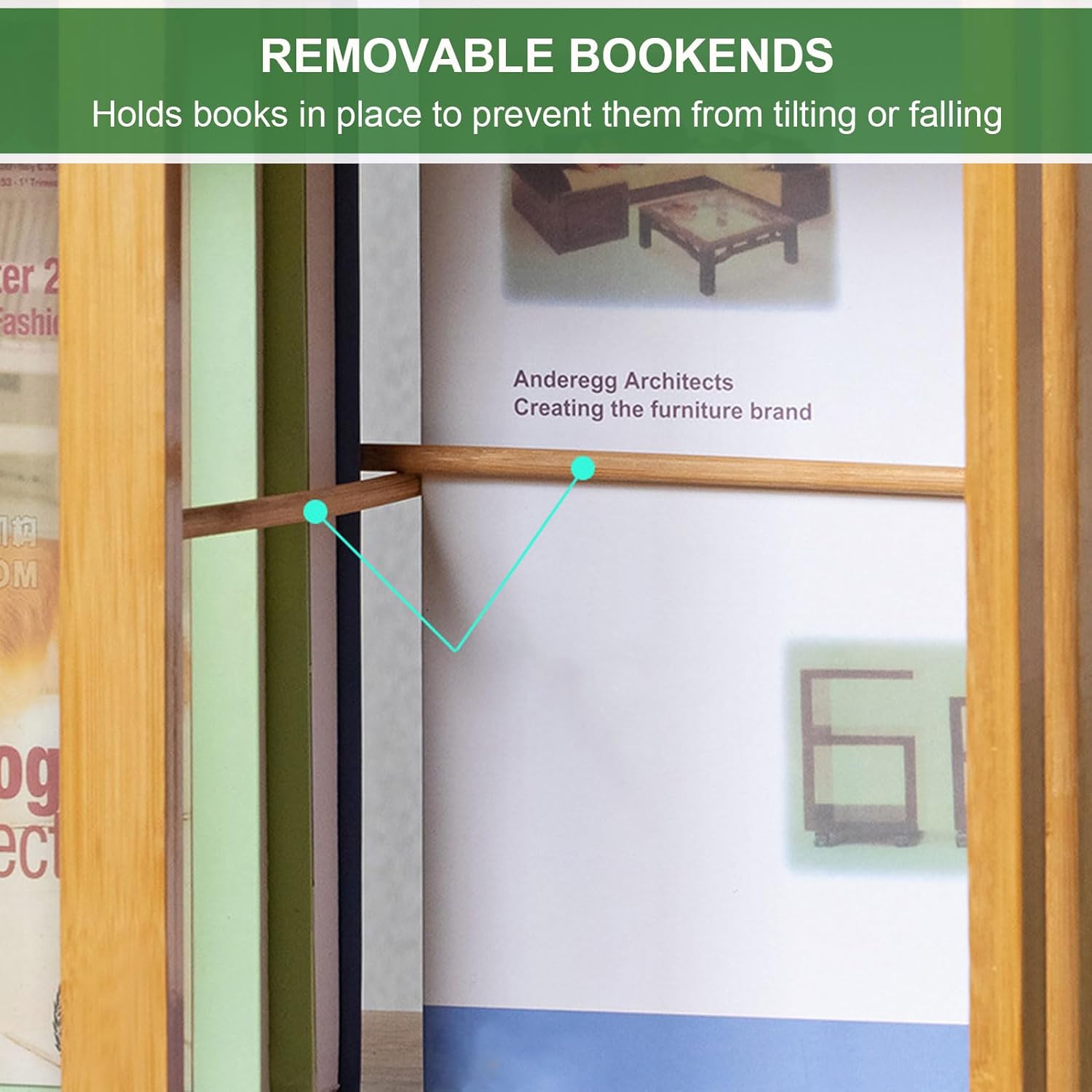 ARMERI 6 Tier Wooden Bookcase Corner Tall Book Shelf Modern with Open Design Shelving Unit 360 Display Rotating Bookshelf Bamboo Book Shelf Organizer for Bedroom, Living Room, Study Room,Brown,6 Tier