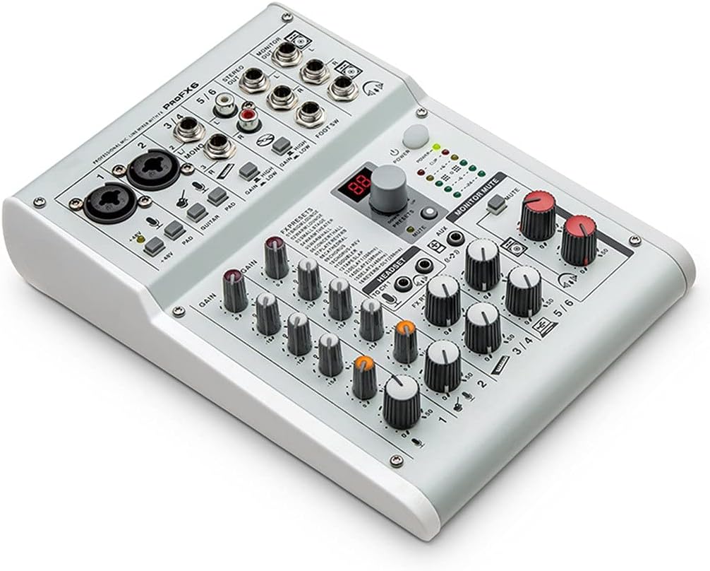Professional Digital Mixer Audio Interface Dj Sound Card Consoel with Phantom Power Equipment