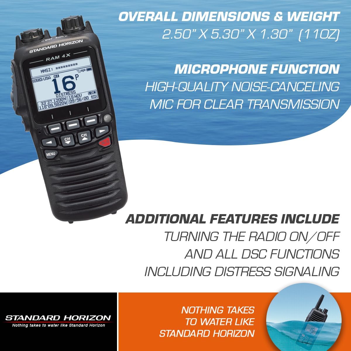 Standard Horizon RAM4X Wireless RAM Microphone f/GX2400