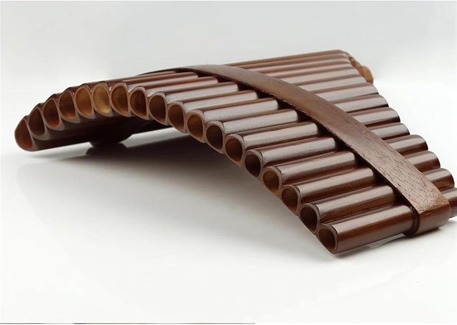 pan flute for beginners 18 Pipes Brown Colour Pan Flute F Key Folk Musical Instruments Woodwind Instrument Handmade Pan Pipes (Color : Right hand)