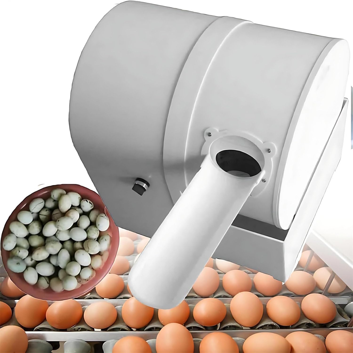 Automatic Egg Washing Machine for Fresh Eggs - 2300 Pcs/H Electric Egg Washer Machine with Roller Brush, Compact Egg Cleaning Brush Machine Tool for Chicken Duck Goose Egg Egg Cleaner
