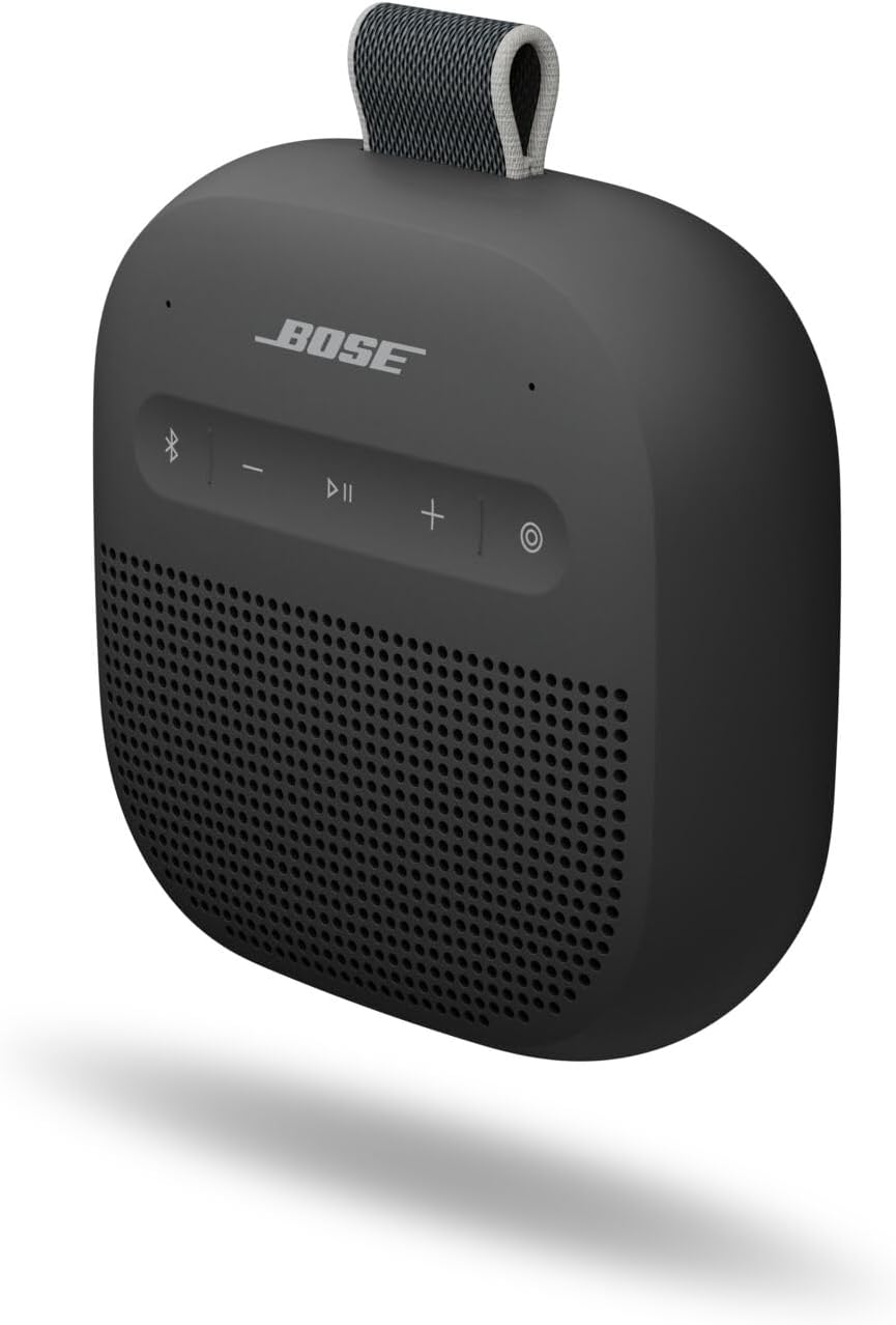 Bose New SoundLink Micro Portable Bluetooth Speaker (2nd Gen), Wireless Outdoor Speaker, Up to 12 Hours Battery Life, Waterproof and Dustproof, Black