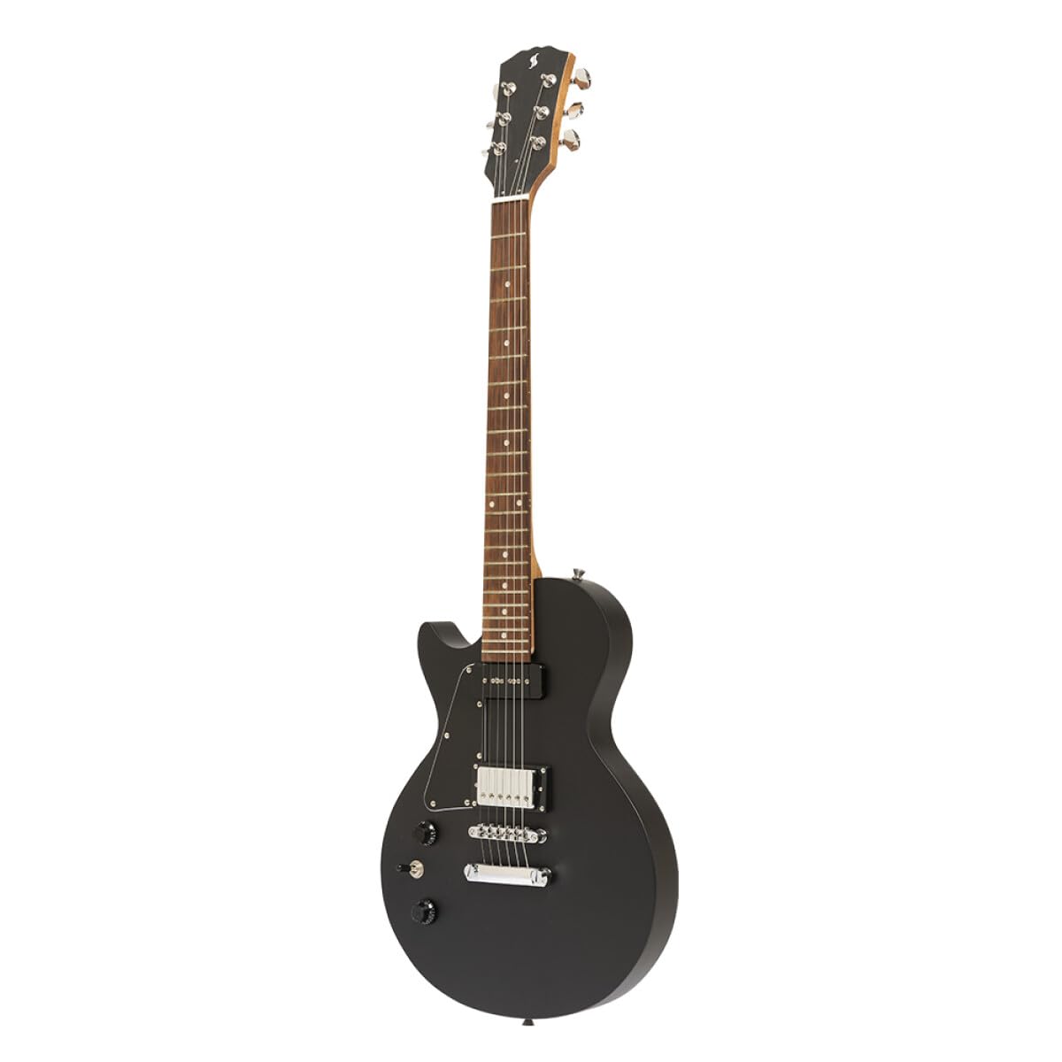 Stagg SEL-HB90 BLK LH Standard Series Left Handed Electric Guitar l Solid Mahogany Body l Flat Top l Black Finish