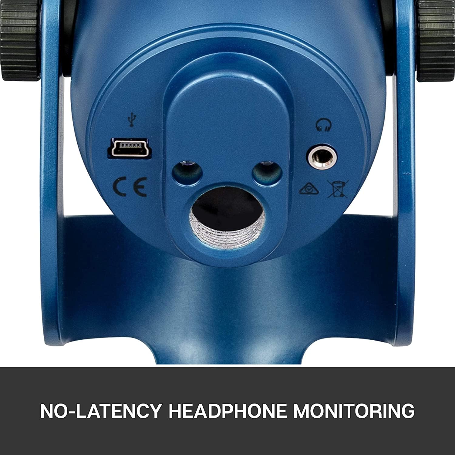 Yeti USB Mic for Recording & Streaming on PC and Mac, 3 Condenser Capsules, 4 Pickup Patterns, Headphone Output Volume Control, Mic Gain Control, Adjustable Stand Midnight Blue (988-000101) (Renewed)