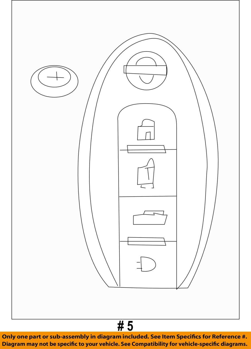Nissan 285E3-9N07A, Remote Control Transmitter for Keyless Entry and Alarm System