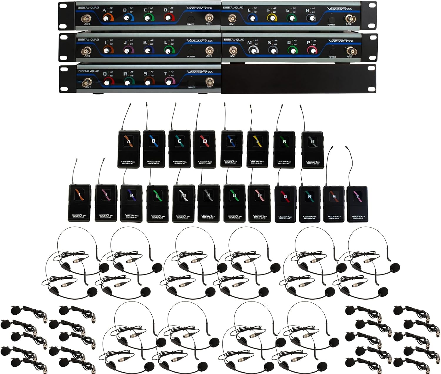 VocoPro DIGITALPLAY20 20 Channel UHF WL Headset/Lapel Microphone System