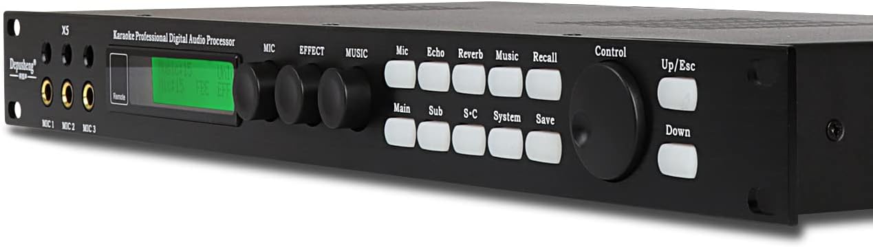 Depusheng X5 Karaoke Professional Digital Audio Processor Can Set via a PC Interface Prevent Howling