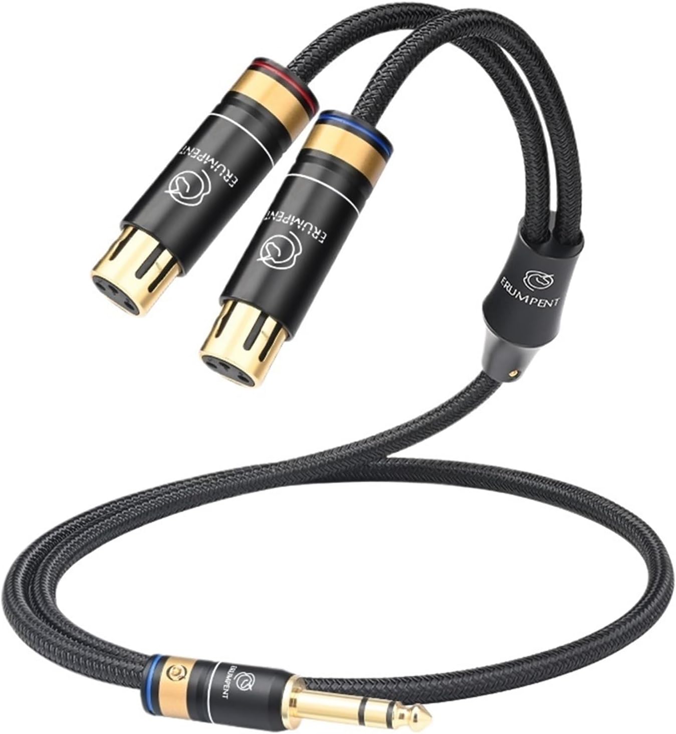 Hi-end 6N OCC HiFi 6.5mm to 2XLR Audio Cable Gold Plated 6.5TRS Jack to 2XLR Male/Female Cable for Mixer Amplifier(3m)