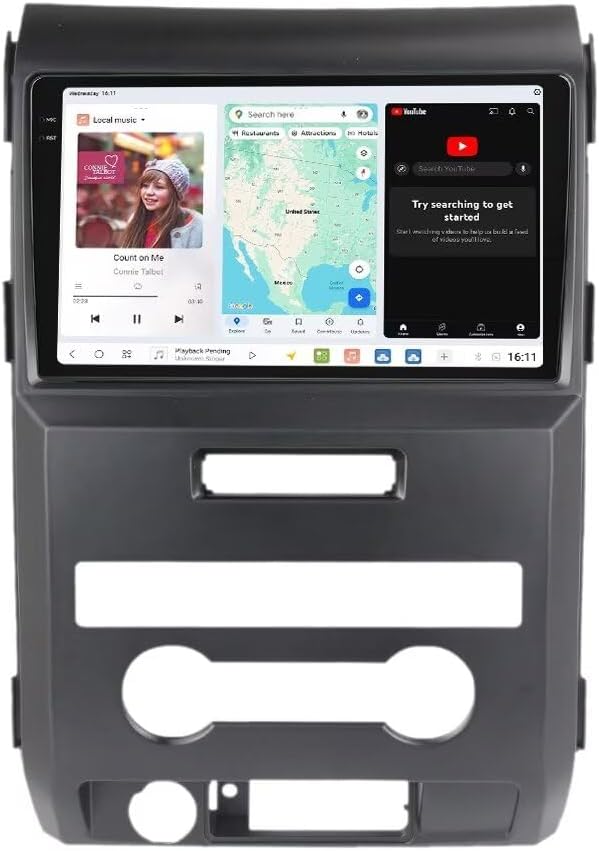 MekedeTech DUDUAUTO DUDU4 Android Car Radio for Ford F150 2009-2014 with Wireless Carplay Multimedia Player 9.5 inch Car Head Unit Dash Kit,8 Core 4G+64G