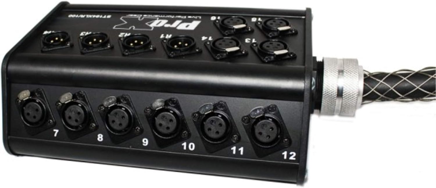 Prox XC-SB164XLR100 100' 16 XLR-F Input to 4 XLR-M Return Stage Box Snake