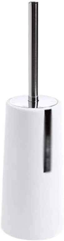 Toilet Brush Toilet Brushes and Holder Set, Stainless Steel Handle Toilet Brush Set, Bathroom WC Full Closed Toilet Brush Toilet Brush and Holder (Color : White) (White)
