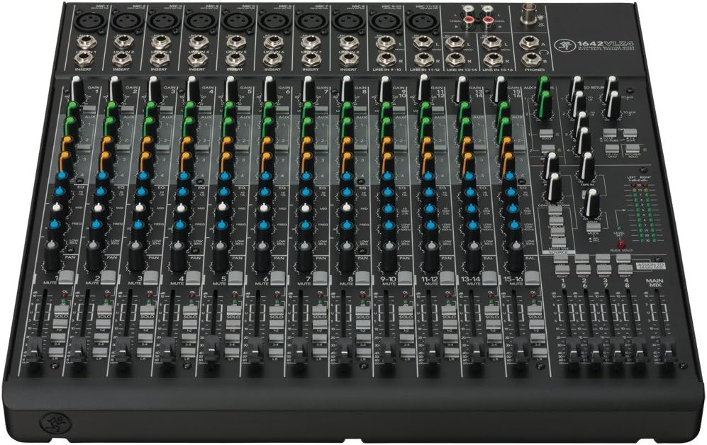 Mackie VLZ4 Series, 16-channel, Compact Mixer with Ultra-wide 60dB gain range and 10 Onyx Mic Preamps (164VLZ4)