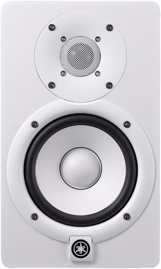 YAMAHA HS5 W 5-Inch Powered Studio Monitor (White, 2-Pack) Bundle (2 Items)