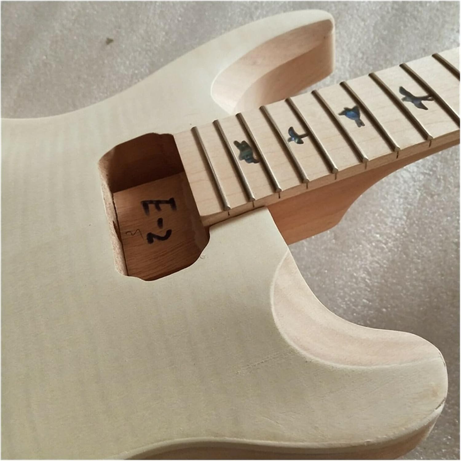 Unfinished Guitar Body 1 Set Unfinished Guitar Neck and Body Electric Guitar Kit Guitar DIY Accessory