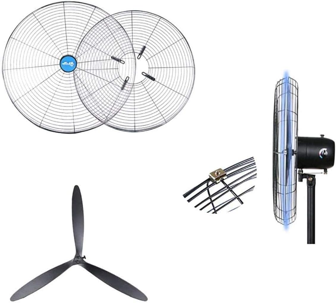 Oscillating Wall Mounted Fan Industrial Wall-Mounted Fan,High Velocity Oscillating Metal Wall Mount Fan90 Degree Oscillation 3 Speed Settings