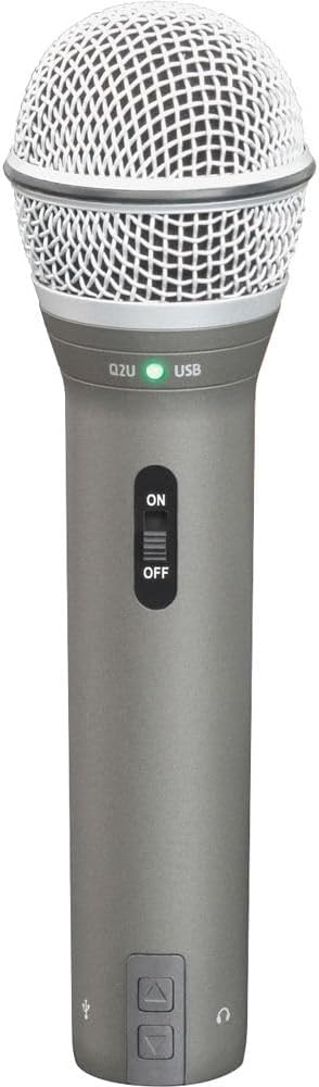 SAMSON Q2U Recording & Podcasting Pack | Gray Bundled with Pop Filter + Mic Arm + Microfiber Cleaning Cloth (4 Items)