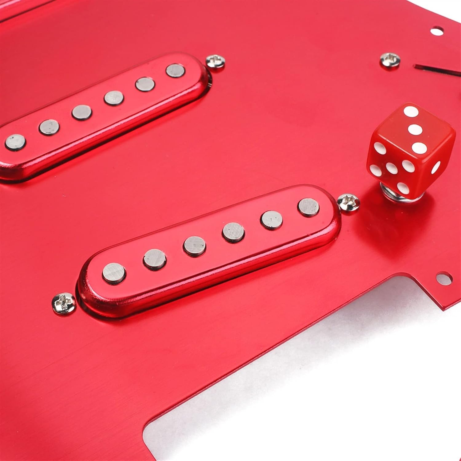 TSTS Guitar Pre-Wired Loaded Red SSS Pickguard with Pickup Kit for Electric Guitar DIY Parts Prewired Pickup Pickguard