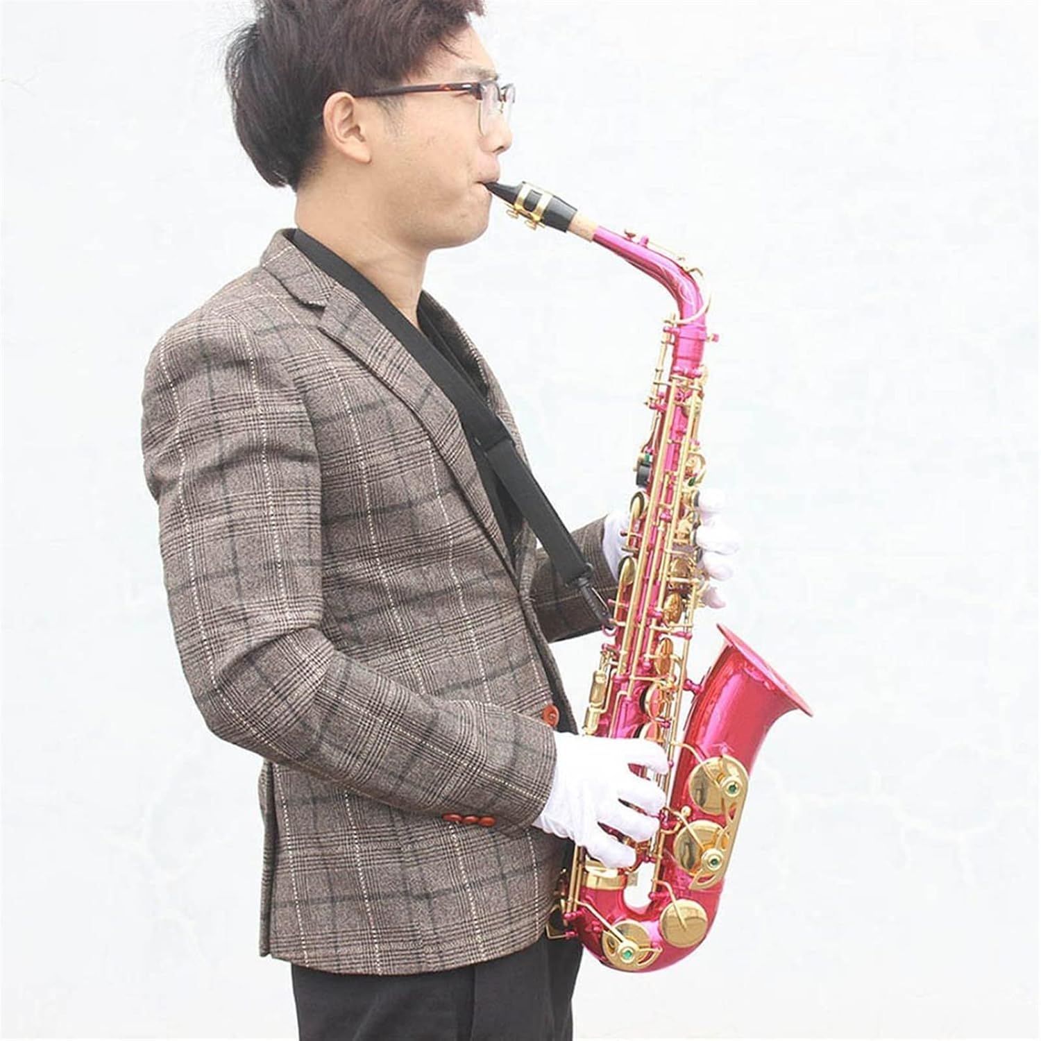 EB Alto Saxophone Carved Woodwind Instrument Abalone Shell Brass Sax with Parts