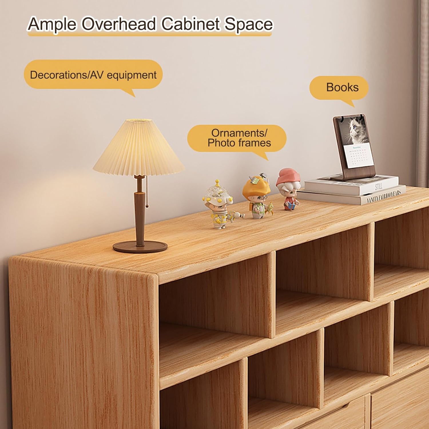 Modern Short Bookshelf with Cabinet Wood Bookcase with 3 Drawers, Large Display Shelf Book Shelf Freestanding Display Rack Shelving Unit(Brown,100cm/39.4in)