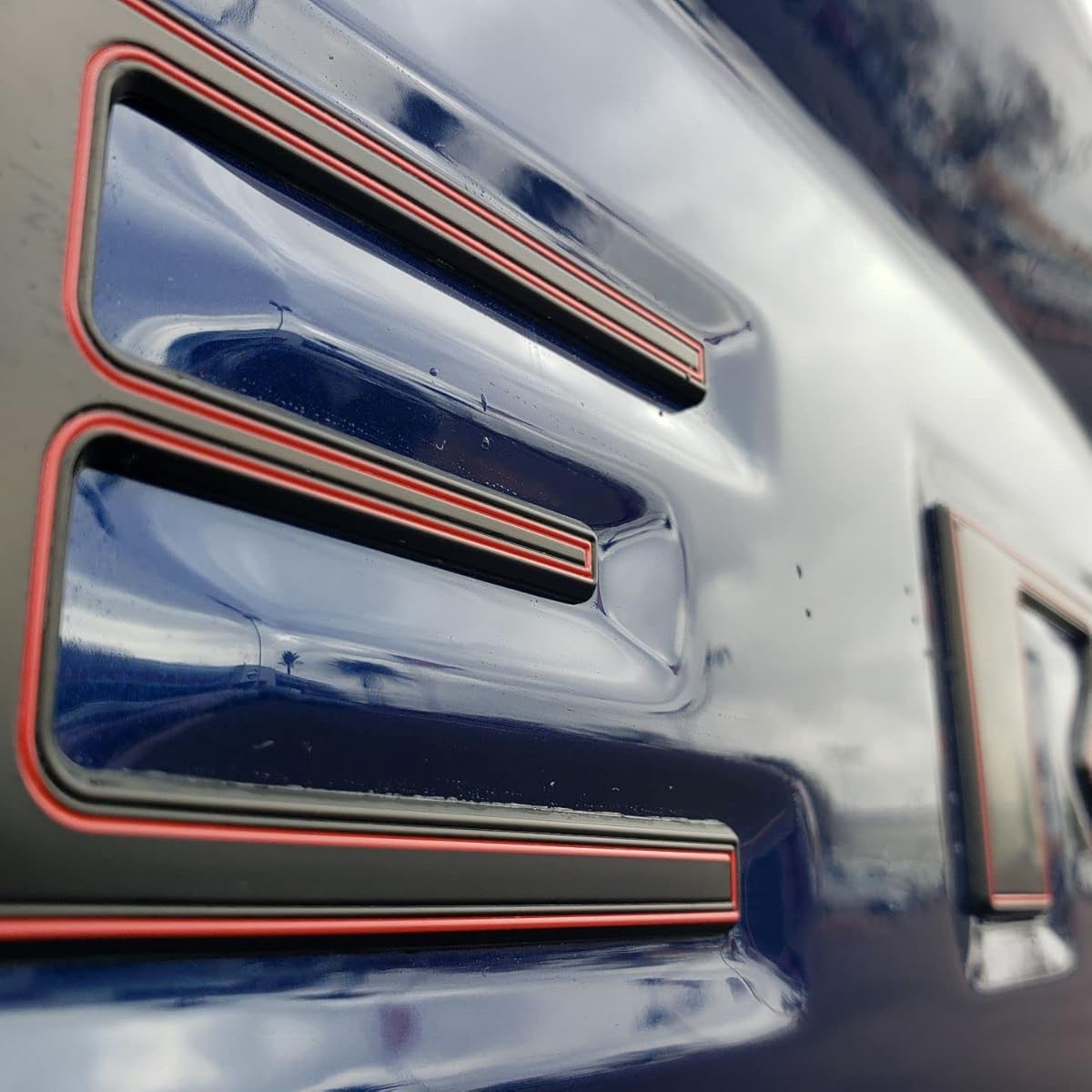 EyeCatcher Tailgate Letter Inserts Compatible with 2022-2025 Frontier Accessories (Satin Black and Red)