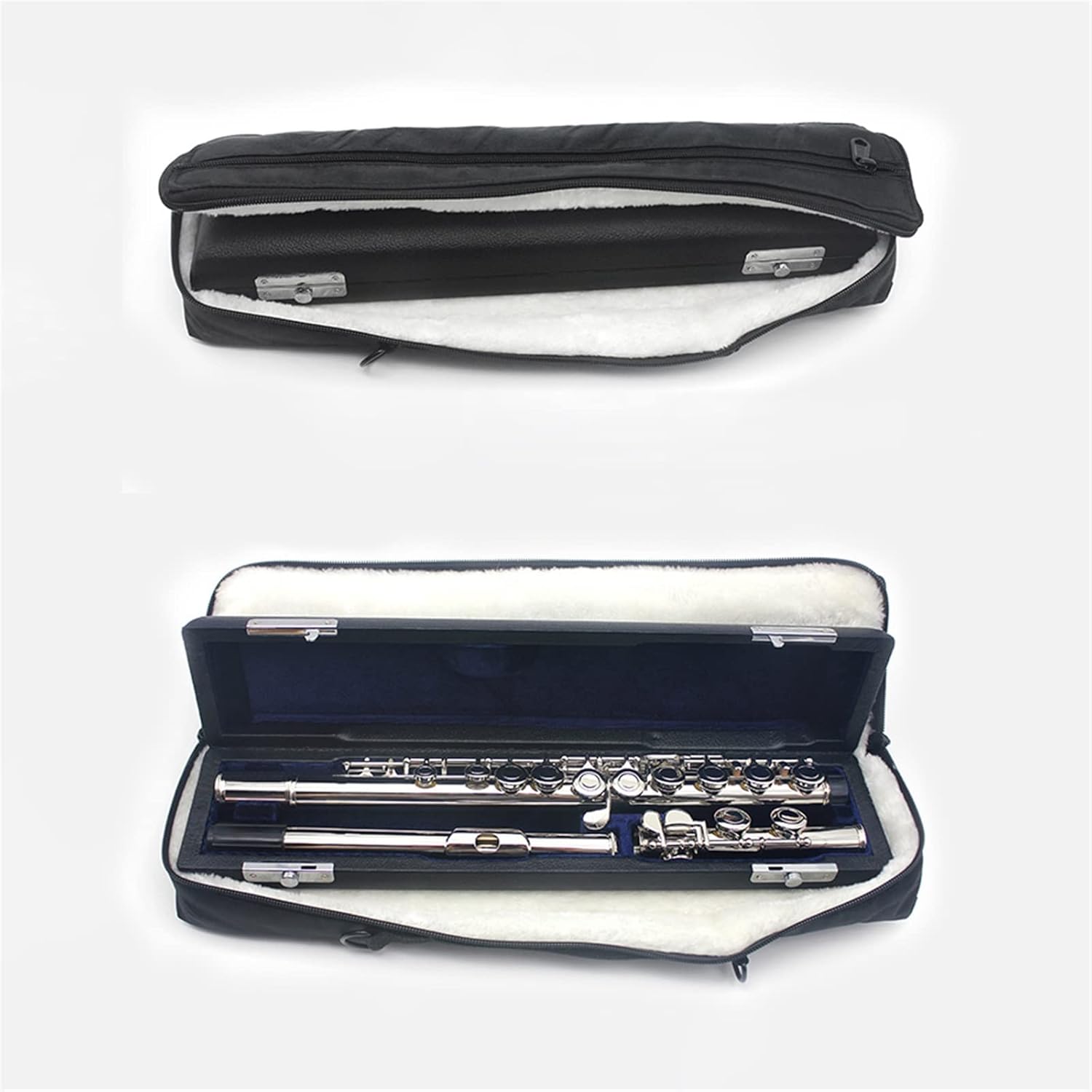 TSTS Flutes Musical Instrument Left-Handed 16-Hole C Key Flute Closed Holes Nickel-Plated Backhand Professional Flute Woodwind Musical Instrument