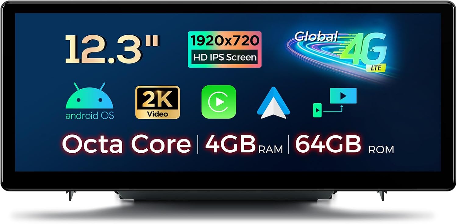 XTRONS 12.3 Inch Android 13 Car Stereo for Audi A3 S3 RS3 (Typ 8V)(2013-2018) MIB System, IPS Touch Screen 4+64GB Global 4G Car Radio GPS Navigation Support Wireless CarPlay Android Auto