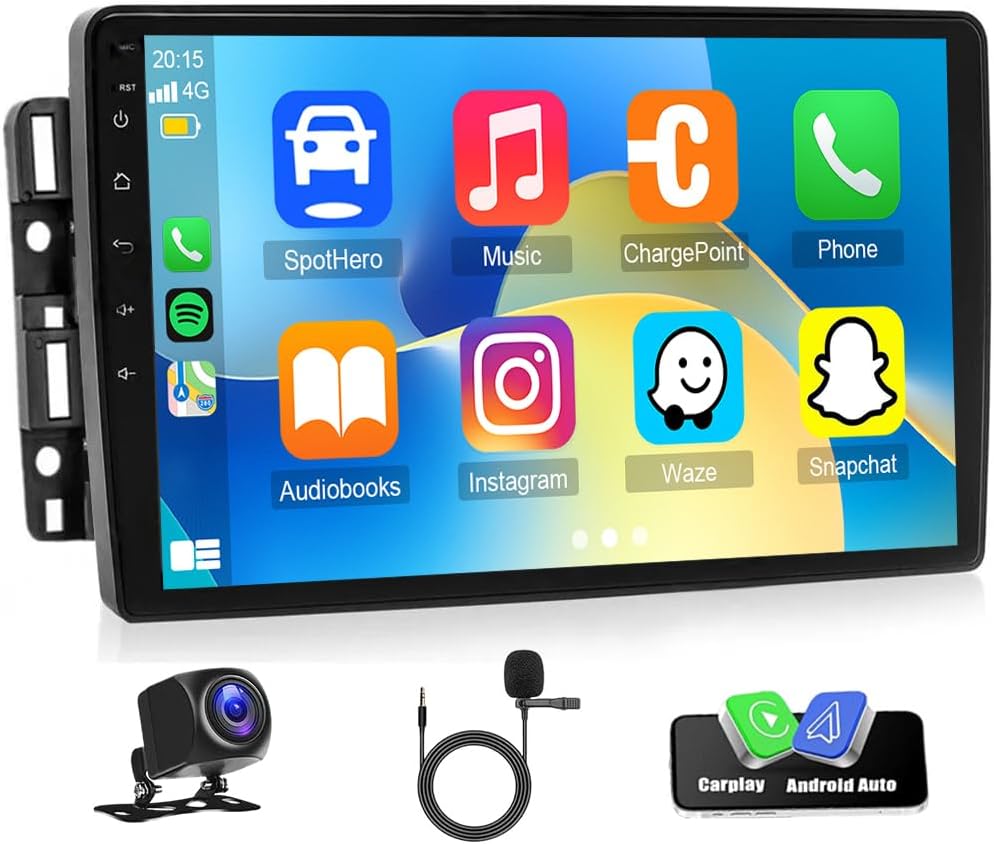 10 Inch IPS Touchscreen Android 15 Car Stereo for Chevrolet Express Van 2008 2009 2010 2011 with Wireless CarPlay & Android Auto Car Radio,Support WiFi 6, Bluetooth 5.4, Backup Camera, SWC