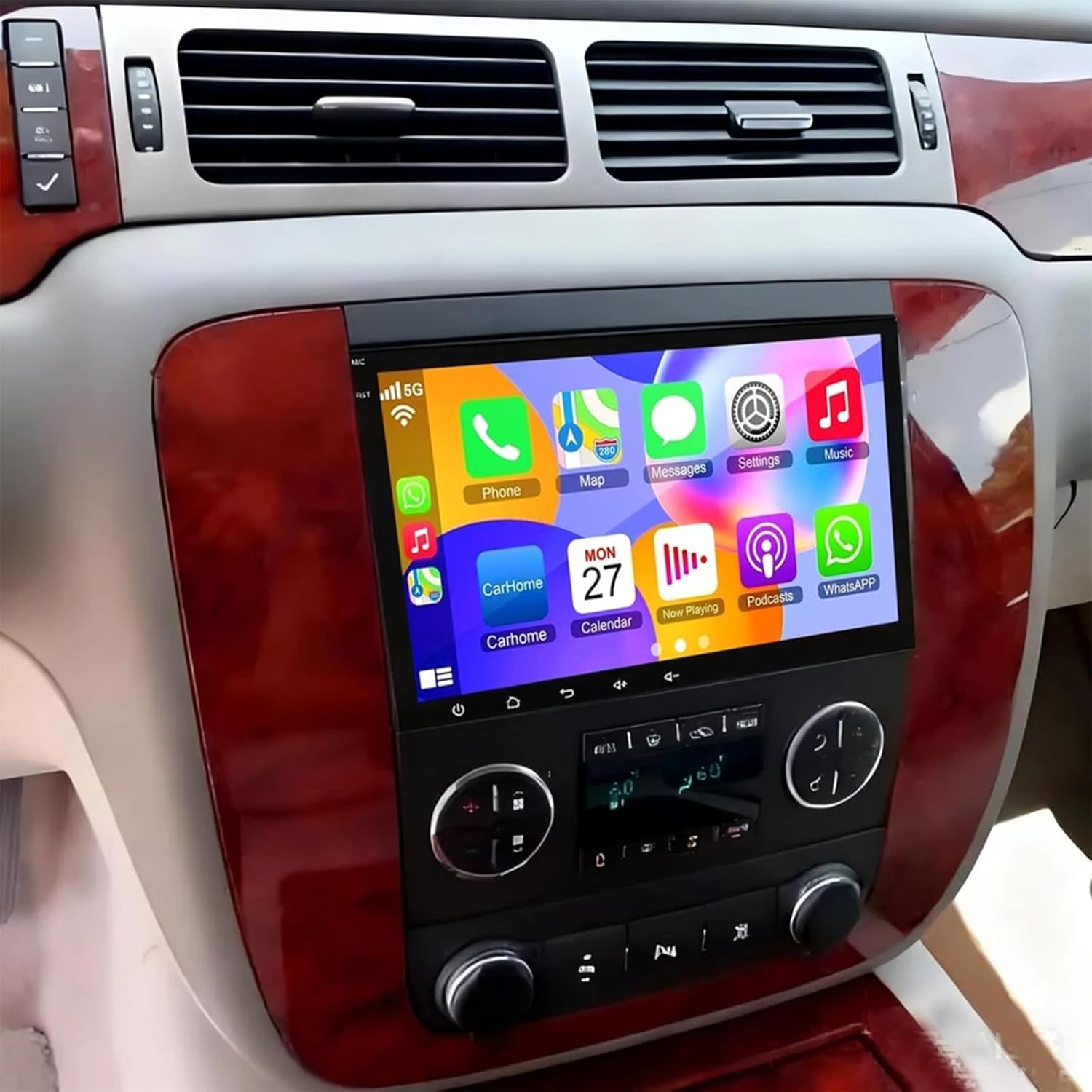 PHEZEN 8 inch Touchscreen Car Stereo Fit for Chevy Suburban 2007-2014, Android 13 Double Din Car Radio with Carplay & Android Auto in-Dash Navigation BT Mirror Link WiFi Backup Camera 2+32G