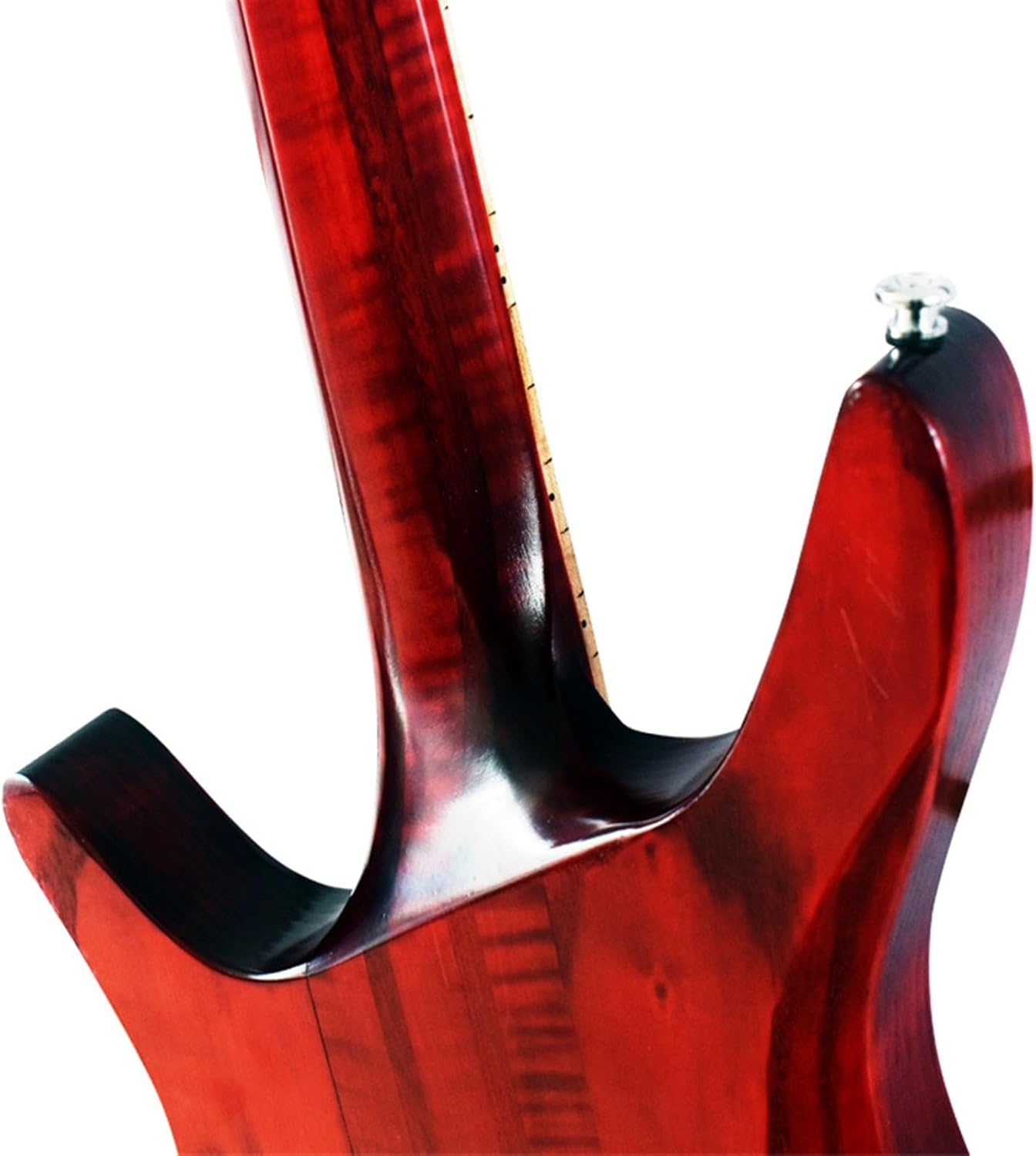 VENEKA Headless Electric Guitar 6-String Scalloped Frets Headless Electric Guitar Ash Body Maple Neck and Fretboard