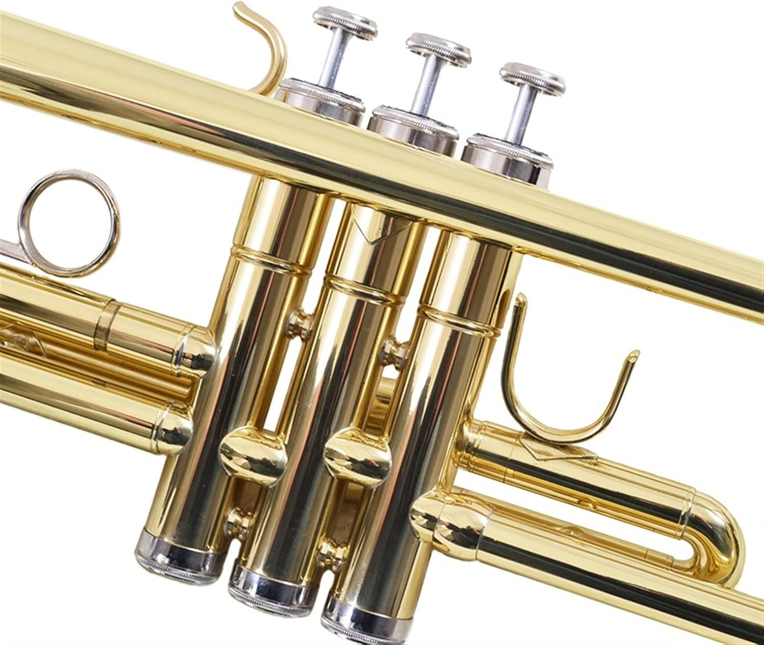 KESHUO Golden Trumpet Instrument BB Flat B Flat Three-Tone Brass for Beginners Trumpets