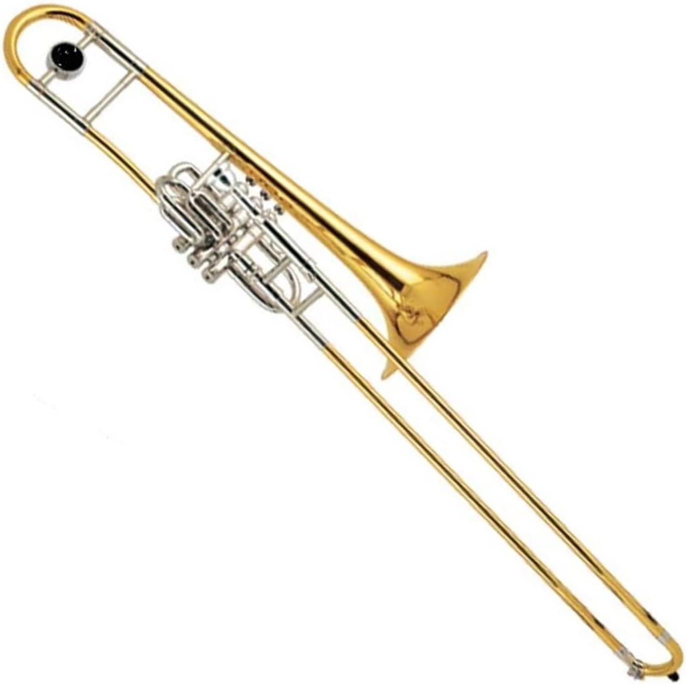 FLFL Student Trombone Piston Valve Trombone Cupronickel Slide Sleeve Brass Bell