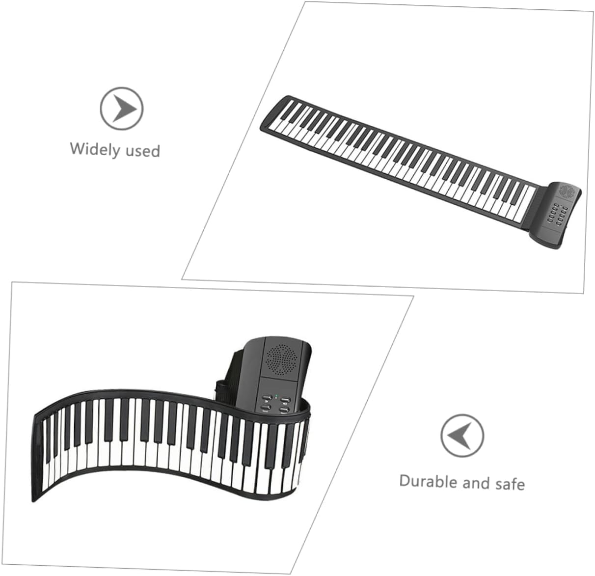 TOYANDONA Portable Key Hand Roll Piano Flexible Design High-fidelity Sound for Beginners Travel-friendly Electronic Keyboard for Music Practice and Learning
