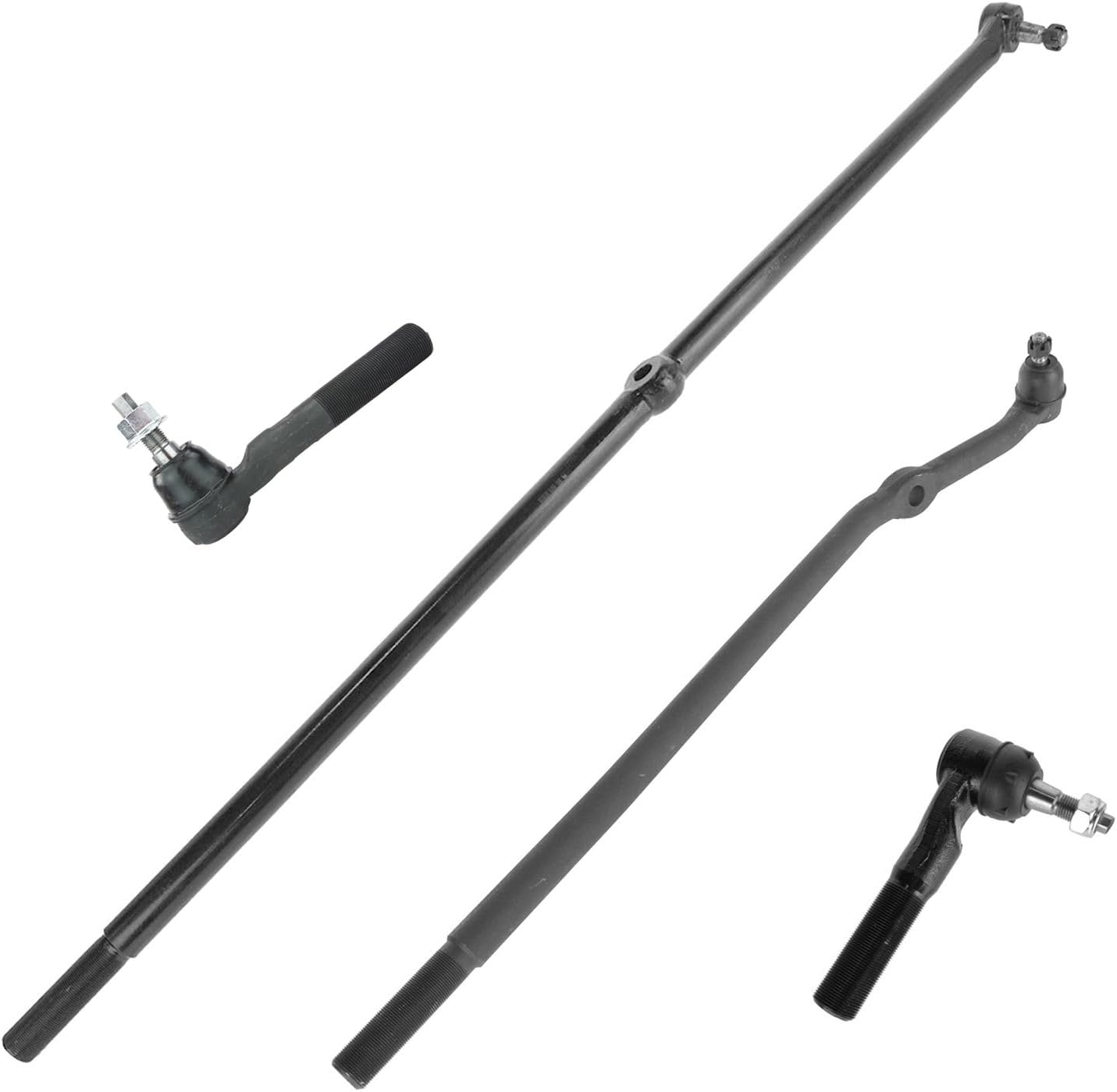 TRQ Front Driver & Passenger Side Inner & Outer Steering Kit Drag Link Tie Rod Compatible with 2000-2001 Dodge Ram 1500 2000-2002 Ram 2500 Ram 3500