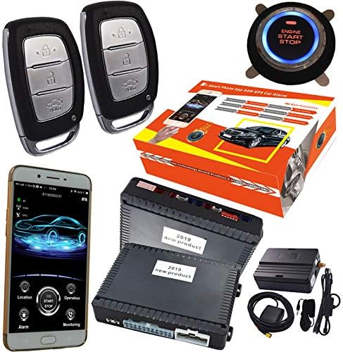 GPS Smart Security Car Alarm Passive Keyless Entry Auto Central Lock Push Button Remote Car Engine Start Stop for Kia 688QY